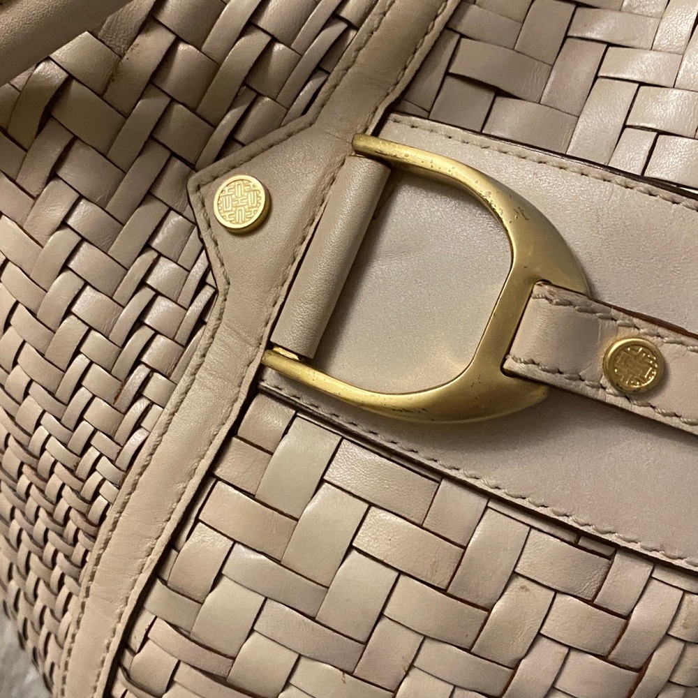 COLE HAAN Genevieve woven Denny satchel/tote bag - Picture 9 of 16